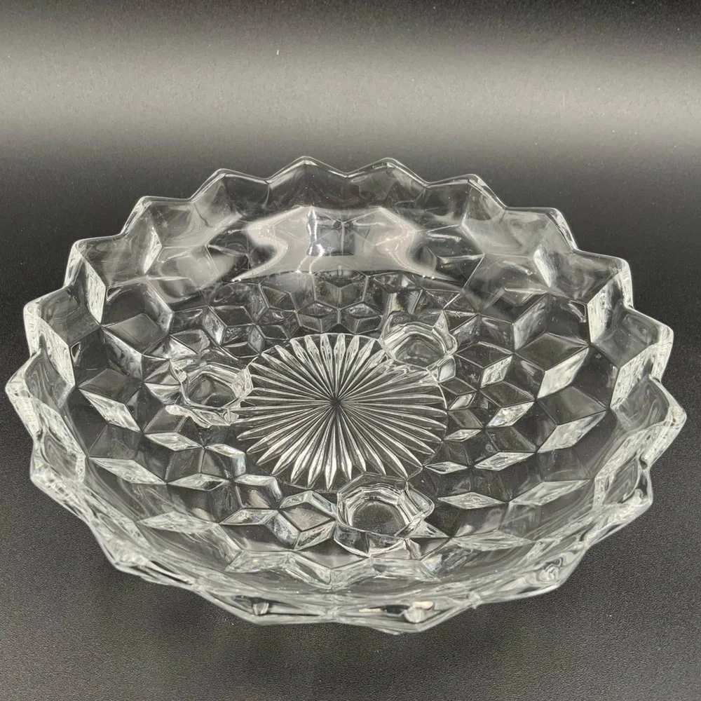Fostoria Glass American 3-Toed Footed 7" Round Bon Bon Candy Dish Bowl Vintage - Picture 5 of 5